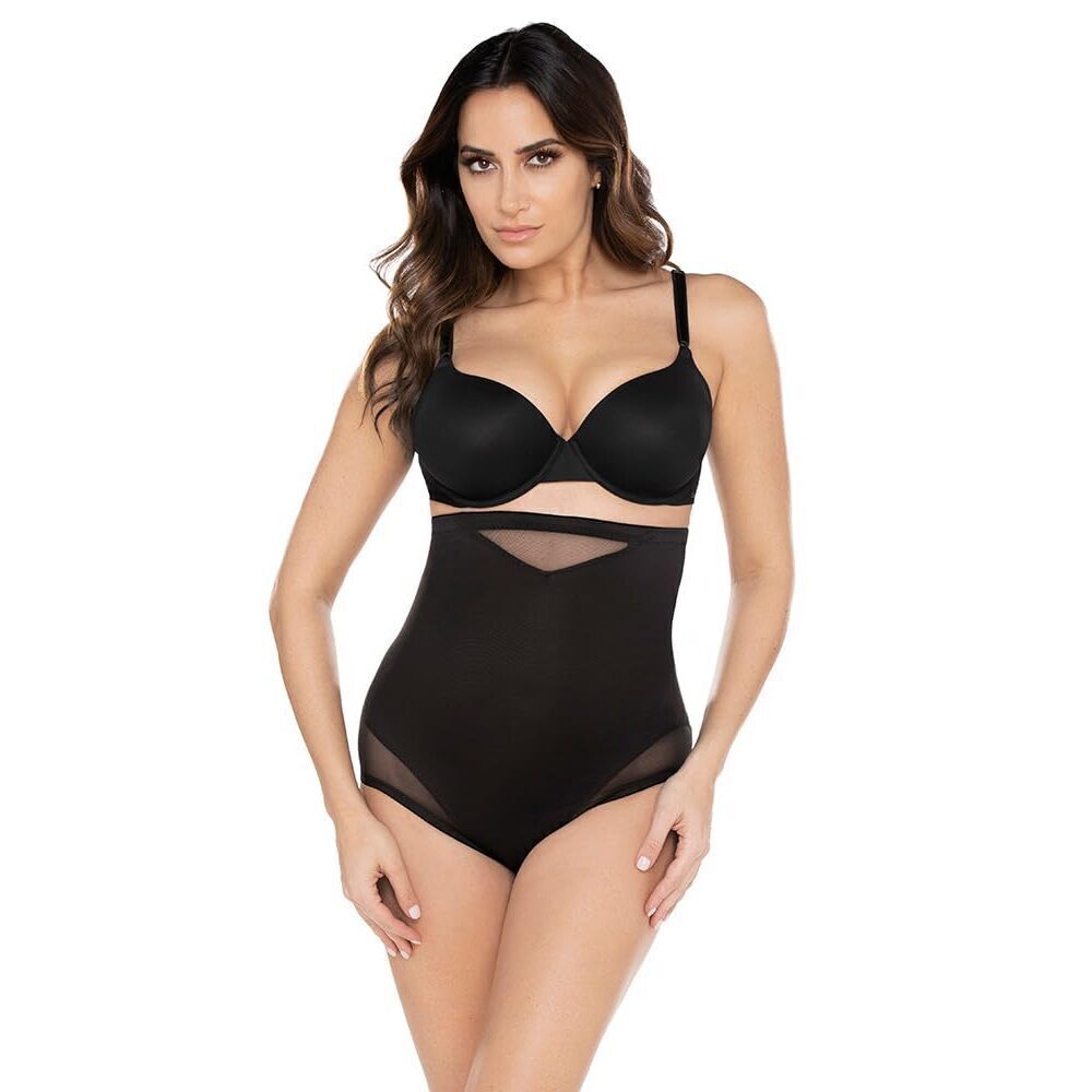 Miraclesuit Women's Black Tummy-Control Sheer High Waist Brief S NWT